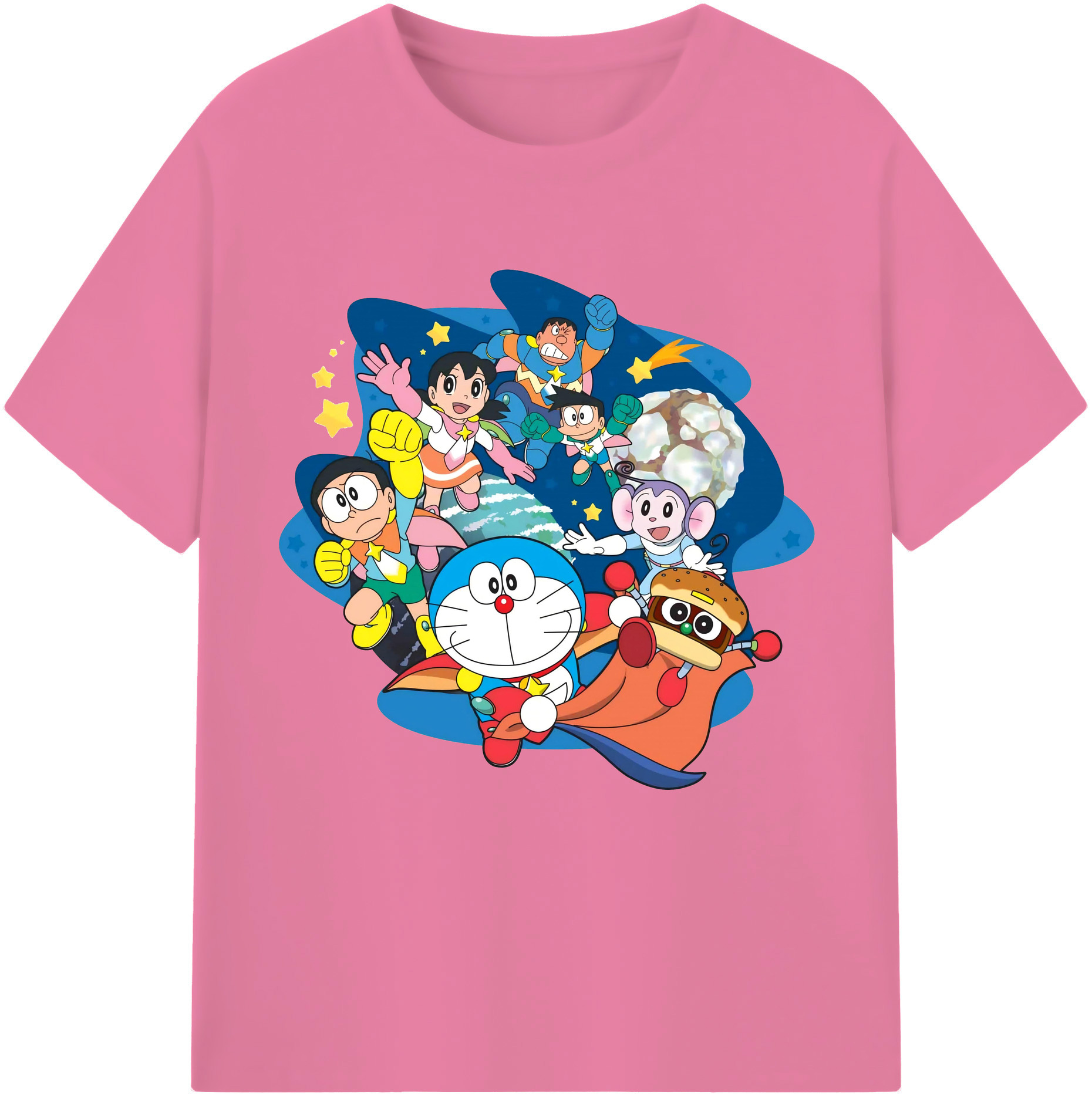 （画像用） ドラえもん Doraemon 綿100％半袖Tシャツ（フロントプリント）